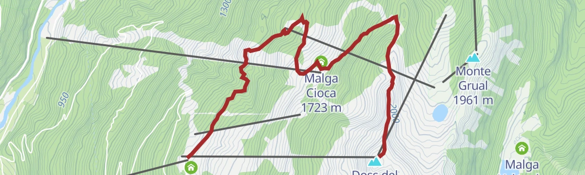 Route map: Doss del Sabion - Malga Cioca - Pra Rodont